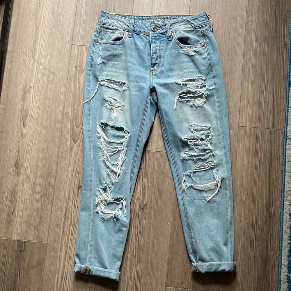 American Eagle distressed denim